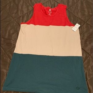 Zine Red, Brown & Green Tank Top- XL